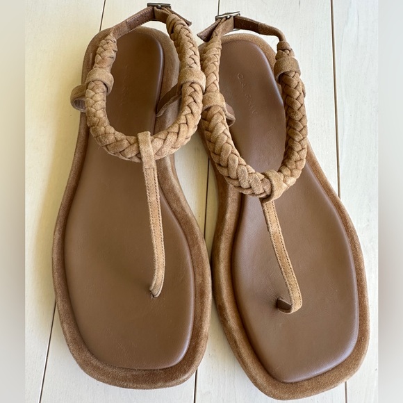 GIA/RHW Braided Suede 
Thong Slingback Sandals - Picture 14 of 15